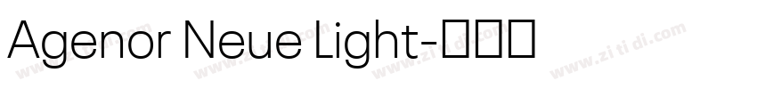 Agenor Neue Light字体转换